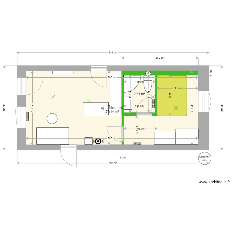 appartement 2. Plan de 0 pièce et 0 m2