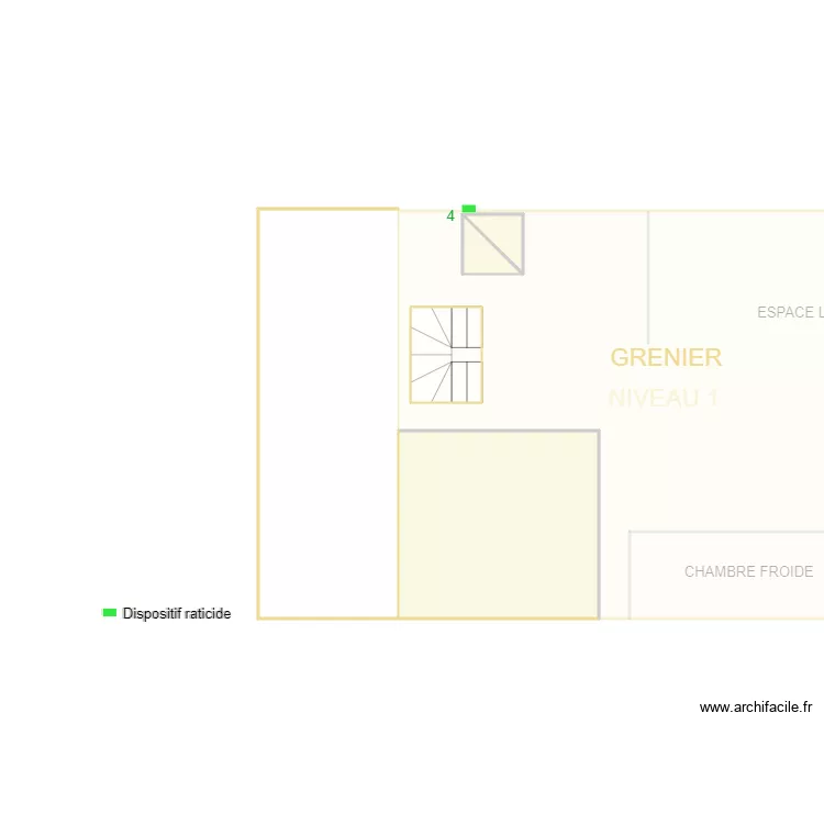 Boucherie HAUCHECORNE contrat DE1874. Plan de 