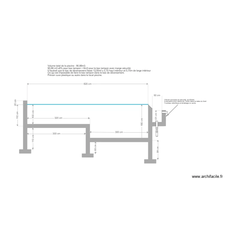 Piscine Gasiglia. Plan de 