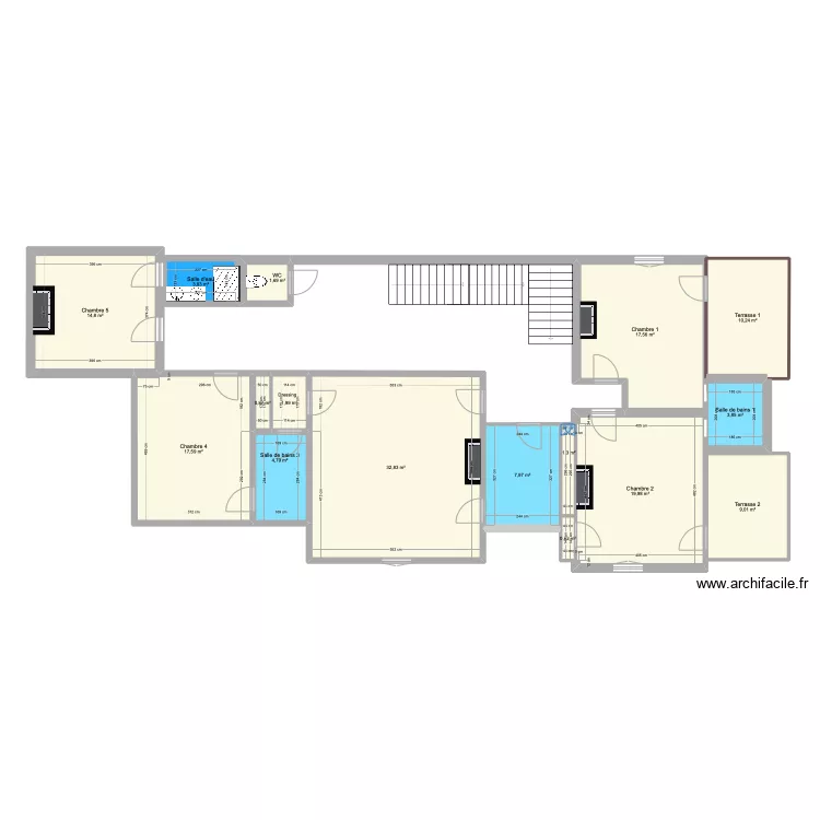 Ch&acirc;teau 1e &eacute;tage. Plan de 