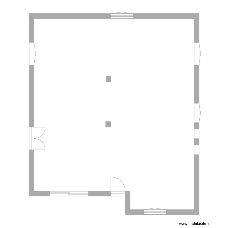 Eaunes. Plan de 1 pièce et 113 m2