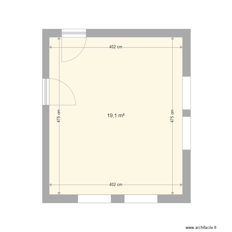 SAINTE BLAISE. Plan de 1 pièce et 19 m2