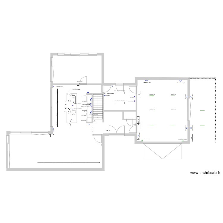 Installation électrique rez de chaussée N 1 . Plan de 0 pièce et 0 m2