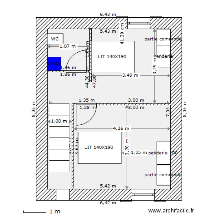 Logt Marges etage. Plan de 0 pièce et 0 m2