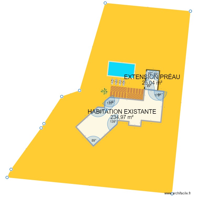 CADASTRE. Plan de 2 pièces et 260 m2