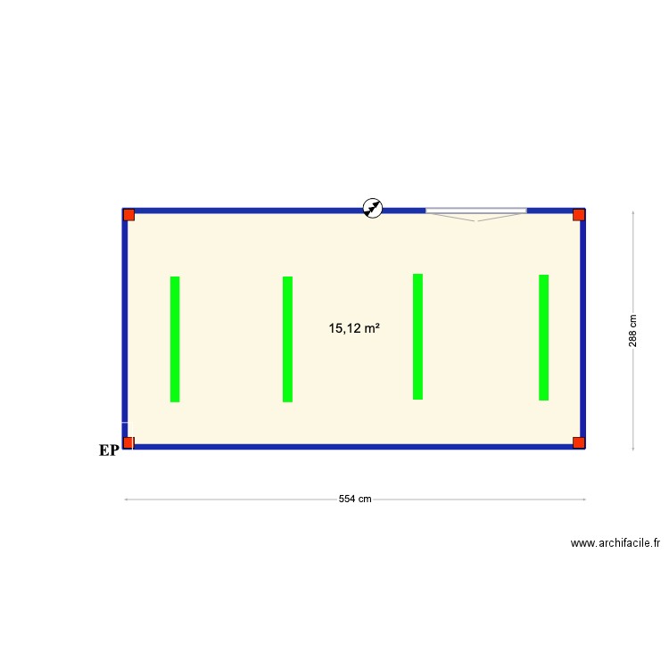 Maria Jose Bernardo. Plan de 1 pièce et 15 m2