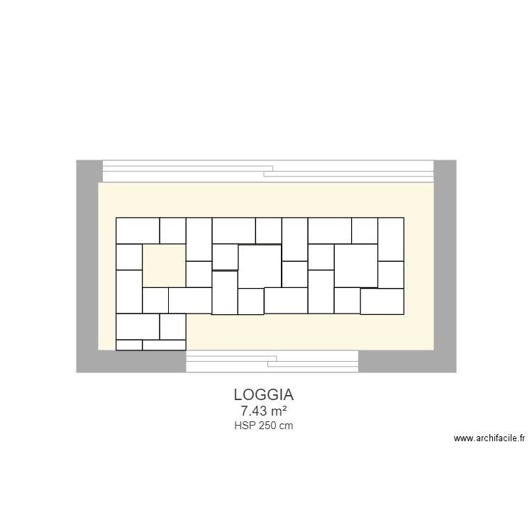 Loggia. Plan de 0 pièce et 0 m2
