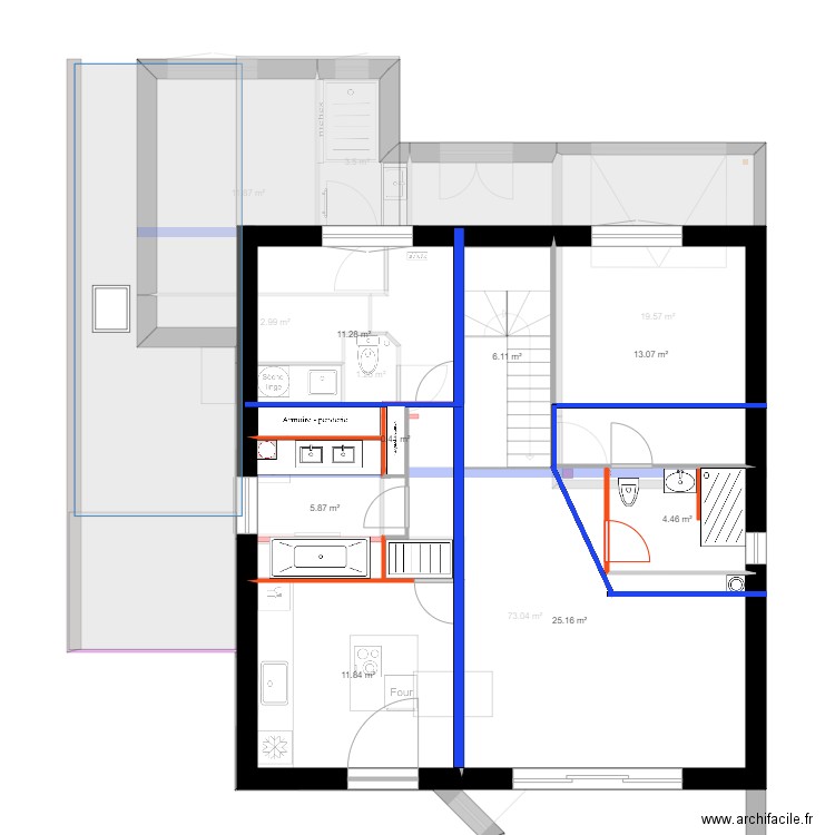 plomberie. Plan de 0 pièce et 0 m2