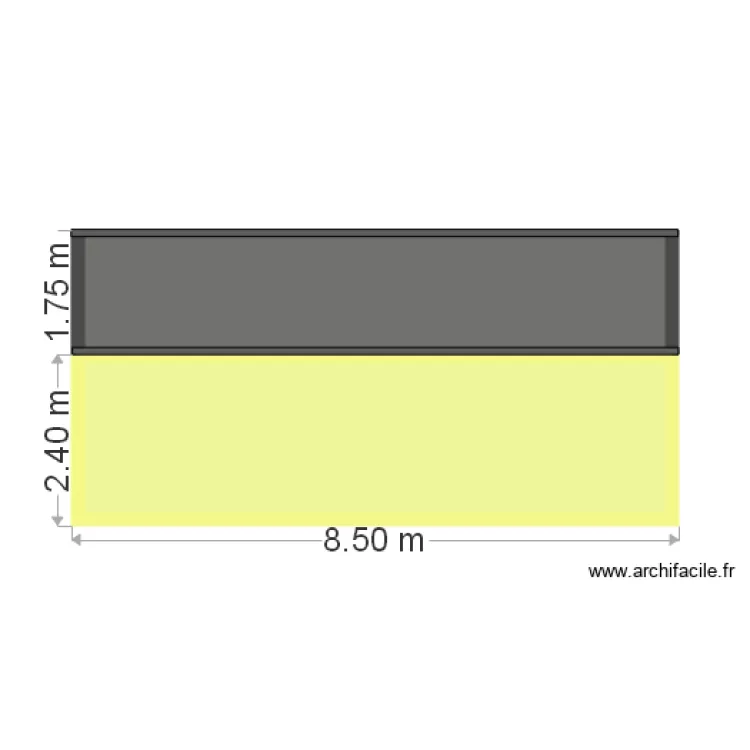 facade nord 850. Plan de 