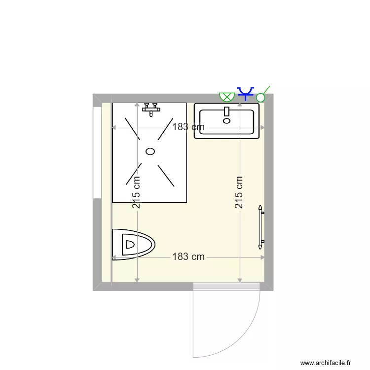 SdB SEJOURNE. Plan de 