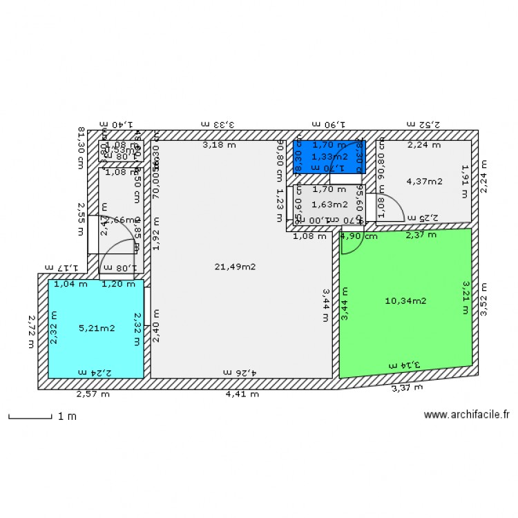 Plan actuel 2. Plan de 0 pièce et 0 m2