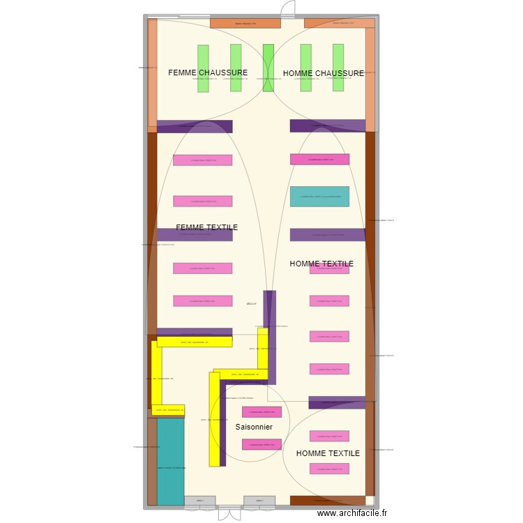 Magasin Lac 3. Plan de 1 pièce et 450 m2