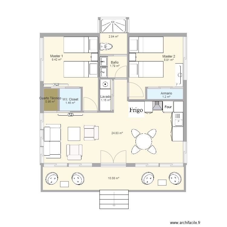 Mini con Terraza. Plan de 0 pièce et 0 m2