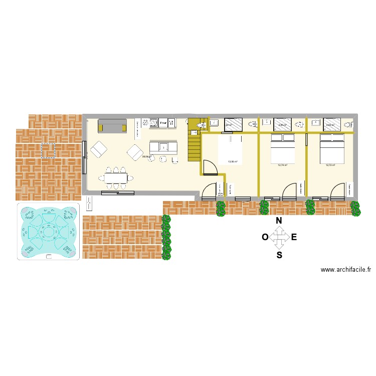 Dépendances3. Plan de 9 pièces et 132 m2