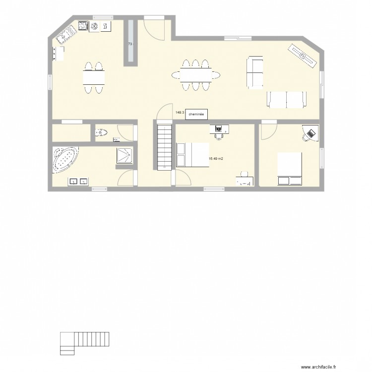 maison Roncey 3. Plan de 0 pièce et 0 m2