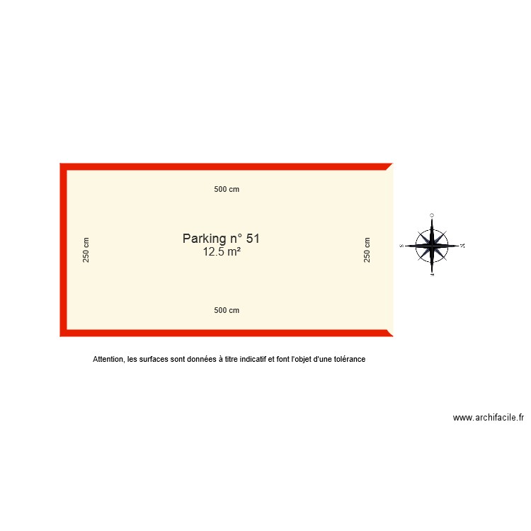 BI 4923 parking 51 coté. Plan de 0 pièce et 0 m2