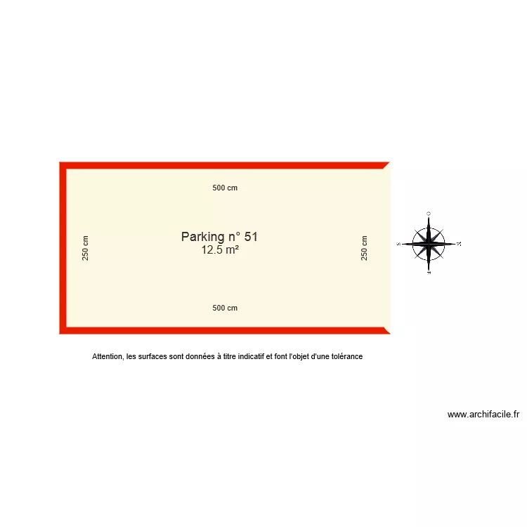 BI 4923 parking 51 cot&eacute;. Plan de 