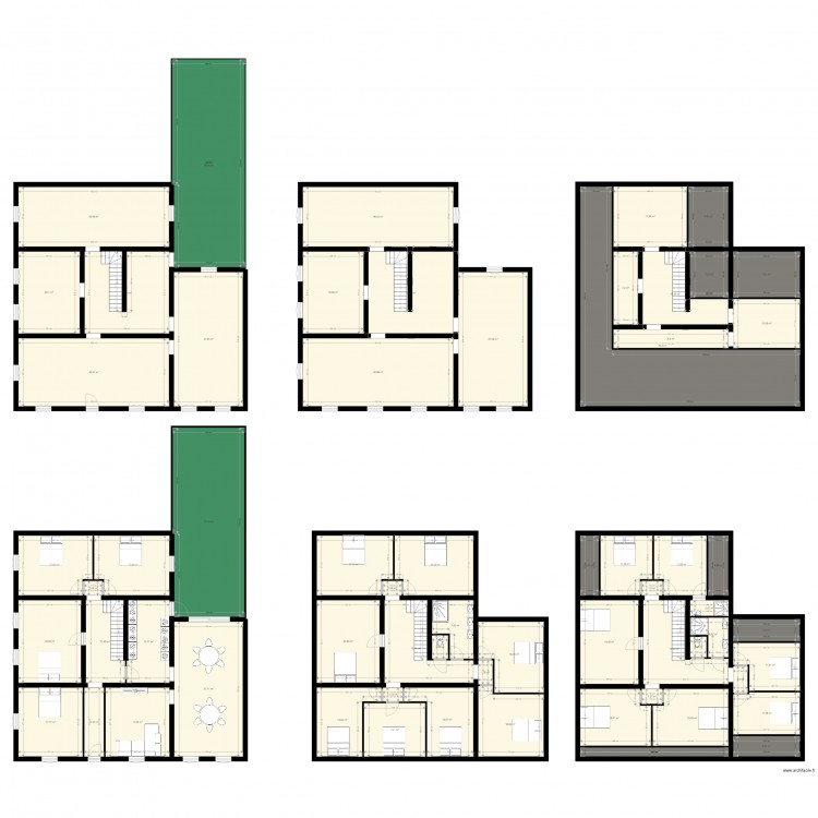 13 Chabrely. Plan de 64 pièces et 1073 m2