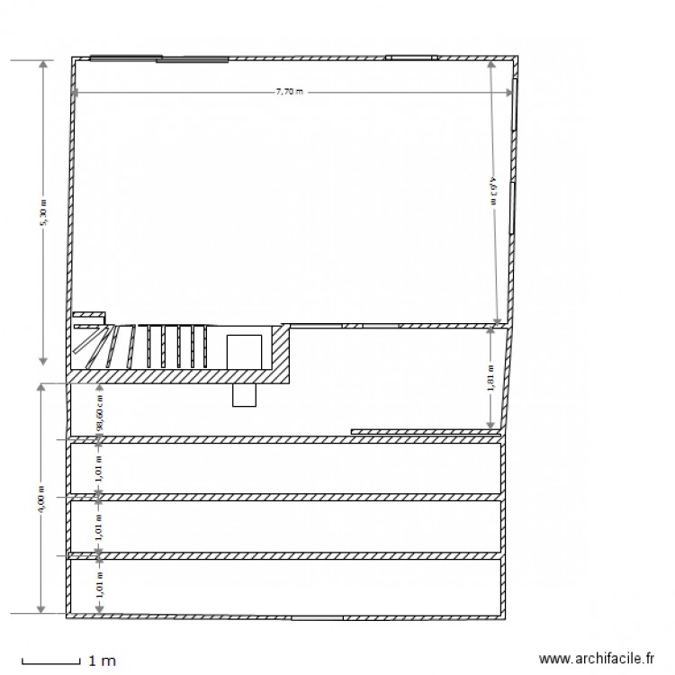 poutraison. Plan de 0 pièce et 0 m2
