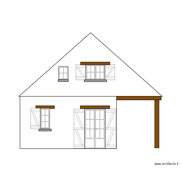 Facade ouest cible 3. Plan de 0 pièce et 0 m2