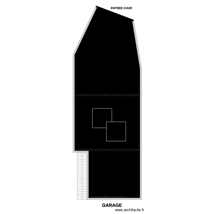 goudron cour. Plan de 