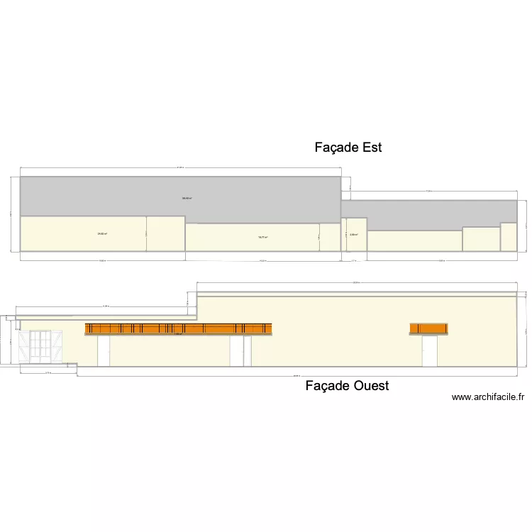 AT4 Plan façades. Plan de AT4 Plan façades. Plan de