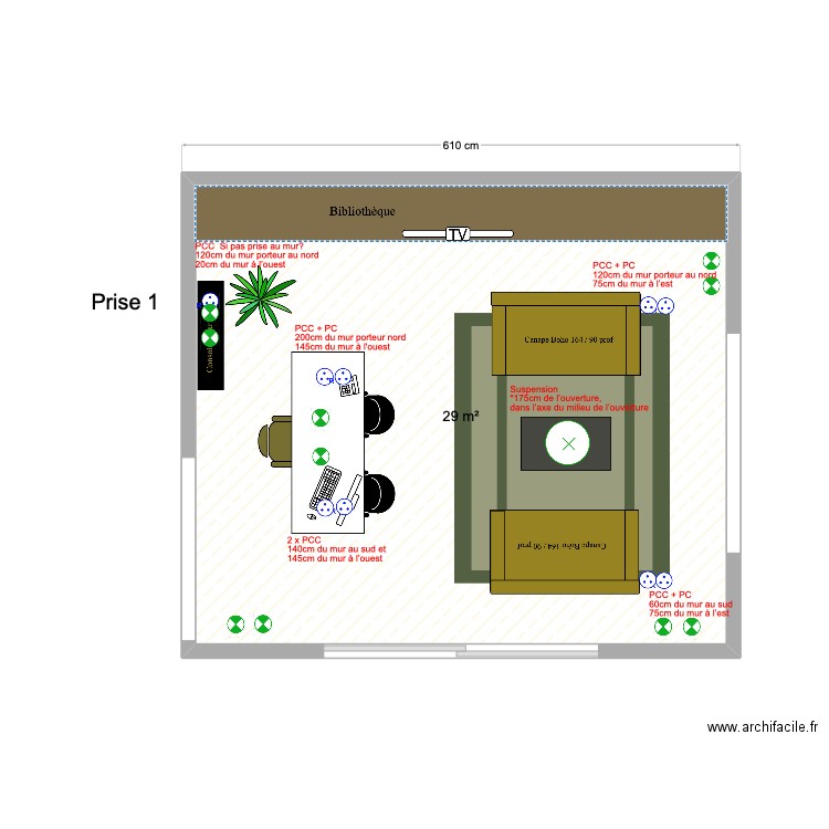 Bureau - La Rémondière - V2 (b). Plan de 1 pièce et 29 m2