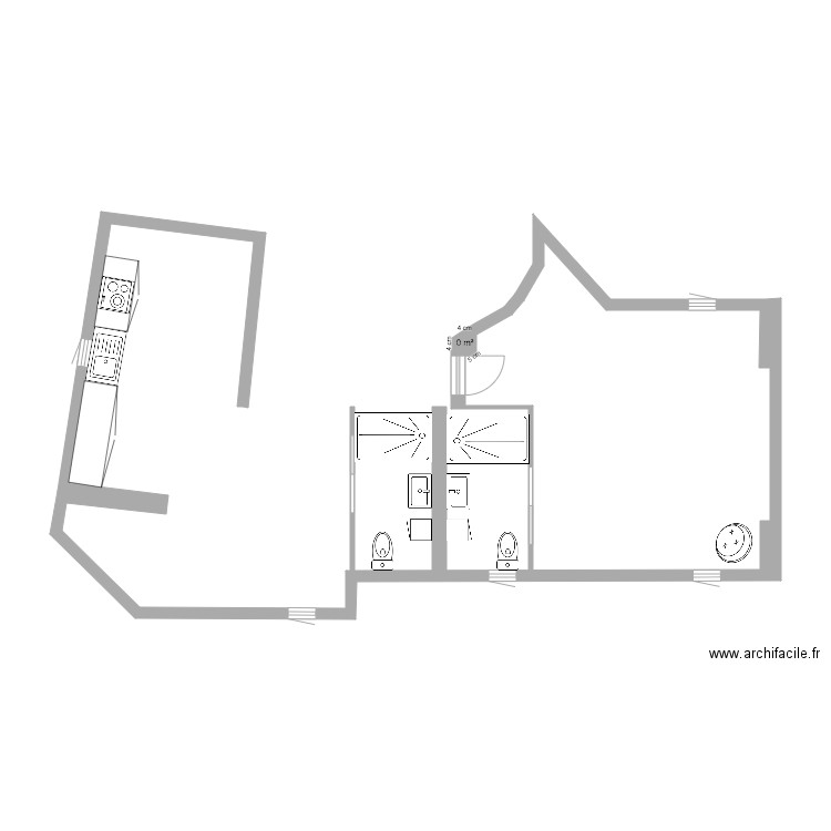 proux 2X T1. Plan de 0 pièce et 0 m2