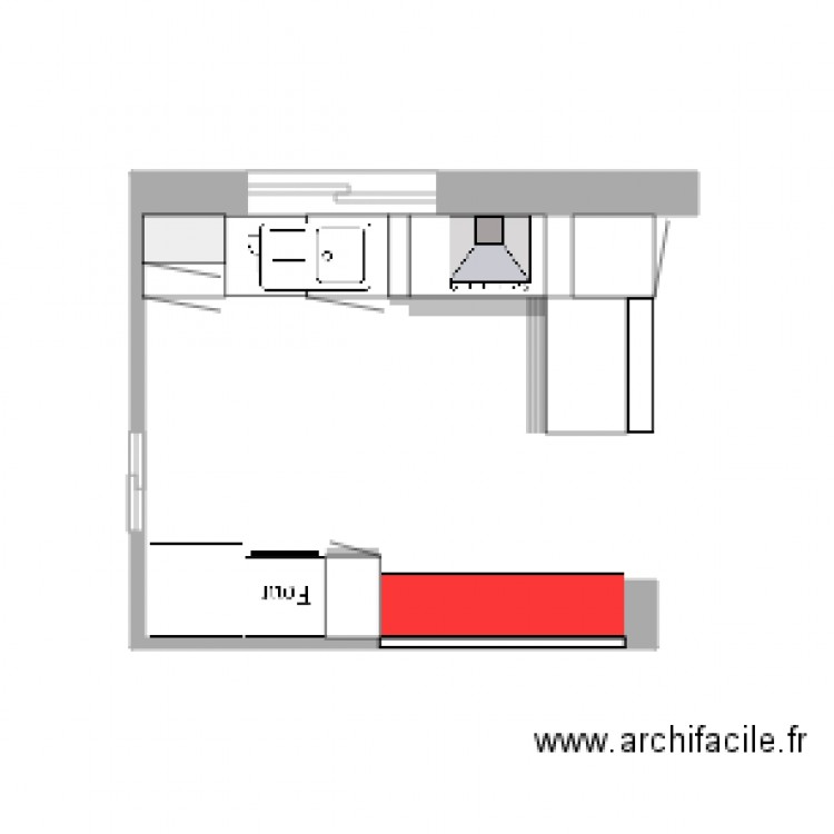 cuisine. Plan de 0 pièce et 0 m2