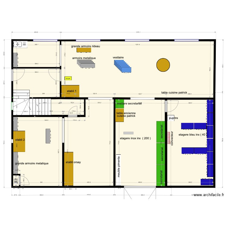 RDC amenagements avec COTES 19 AVRIL 2021. Plan de 0 pièce et 0 m2