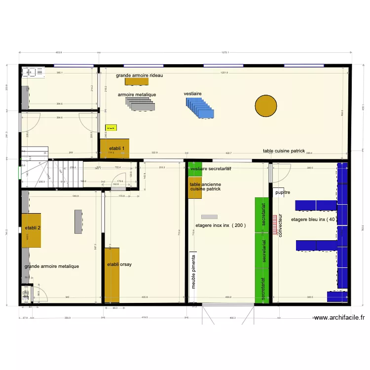RDC amenagements avec COTES 19 AVRIL 2021. Plan de 