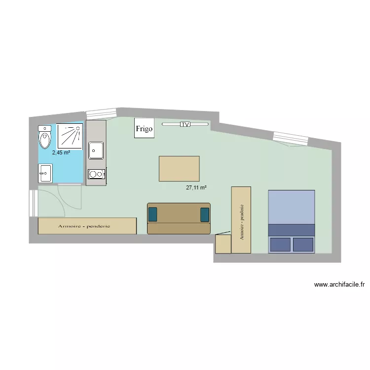 appart 1er &eacute;tage gauche. Plan de 