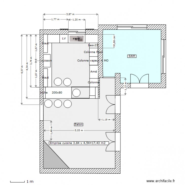 Cuisine Severine C4. Plan de 0 pièce et 0 m2