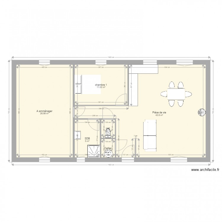 legand1. Plan de 0 pièce et 0 m2