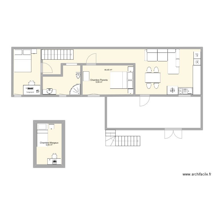 Appart Local. Plan de 0 pièce et 0 m2