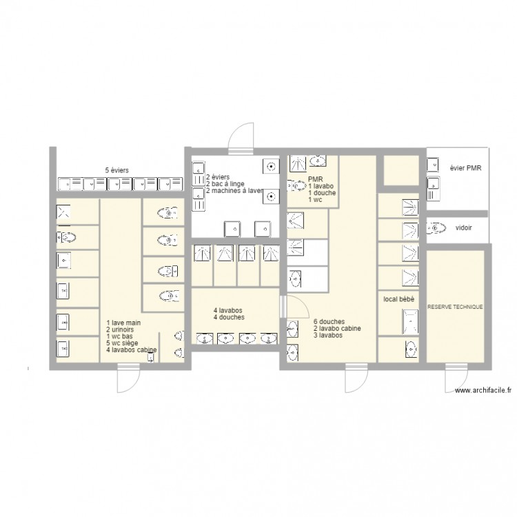 projet sanitaire 2. Plan de 0 pièce et 0 m2