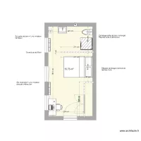 Chambre et salle de bain 1er &eacute;tage c&ocirc;t&eacute; escalier