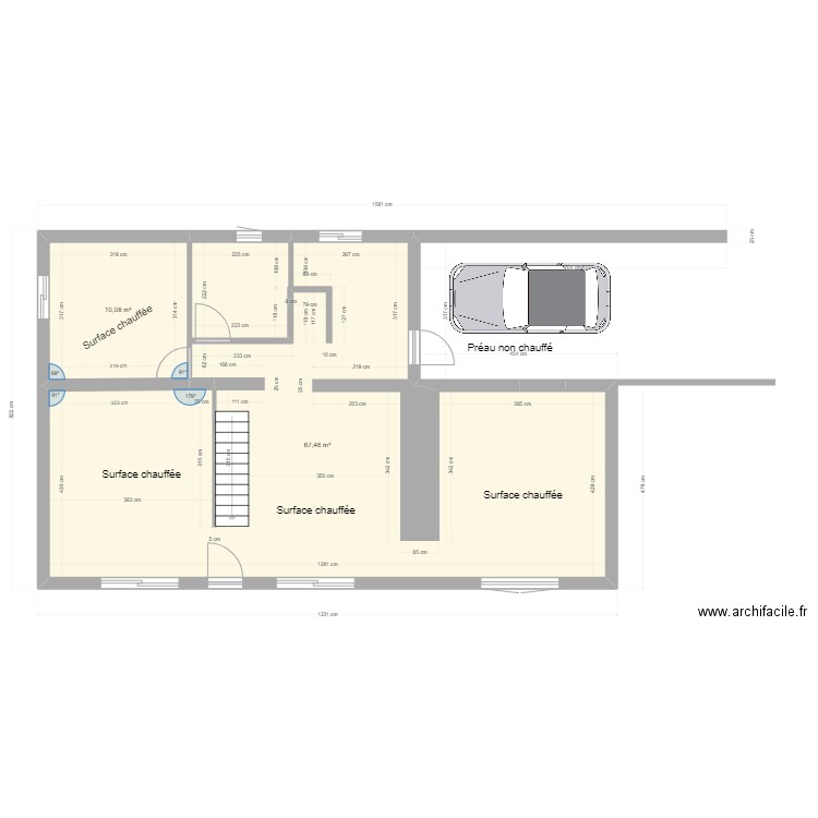 Le Bas Saulbesnon RDC surface chauffée. Plan de 0 pièce et 0 m2