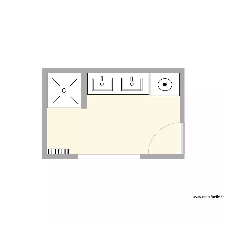 Philippot SDB existant. Plan de 