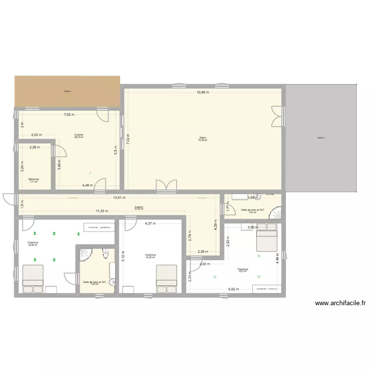 Maison DVL. Plan de 9 Pièces et 229 m² Maison DVL. Plan de 9 Pièces et 229 m²