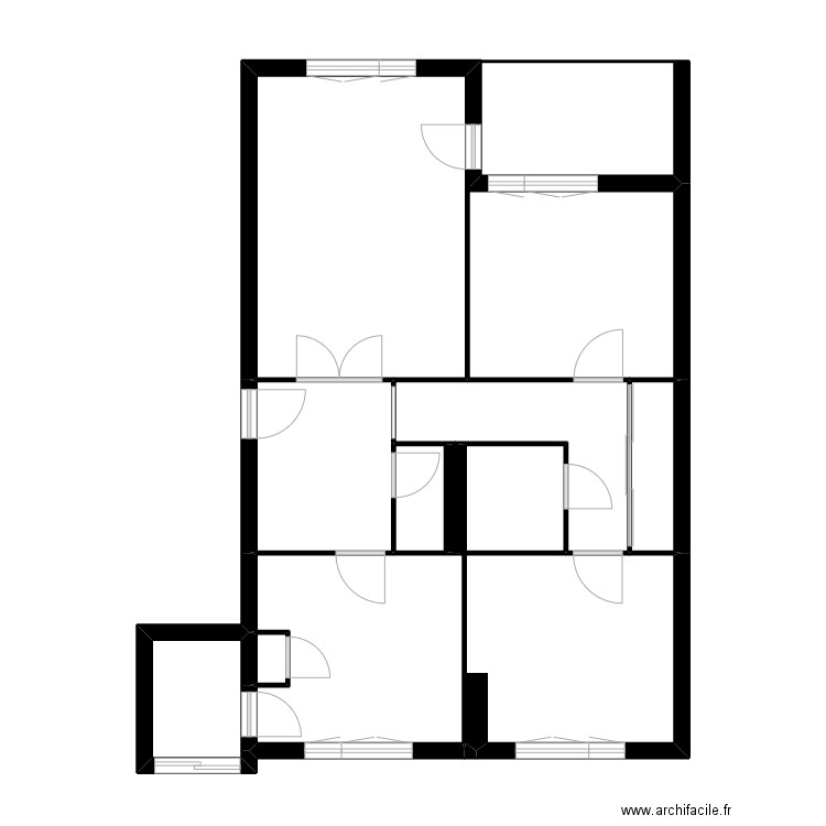 violette. Plan de 8 pièces et 56 m2