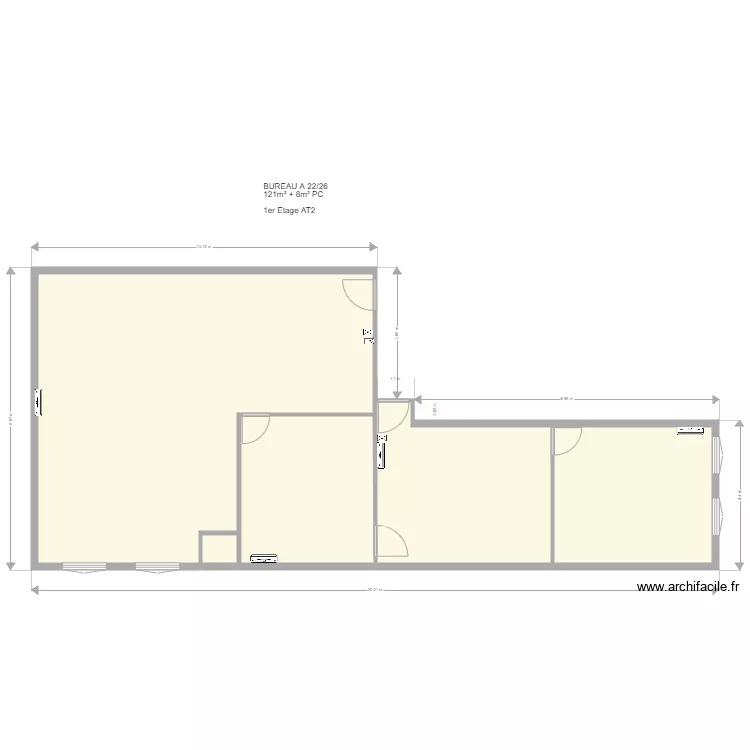 BUREAU A22/26. Plan de 