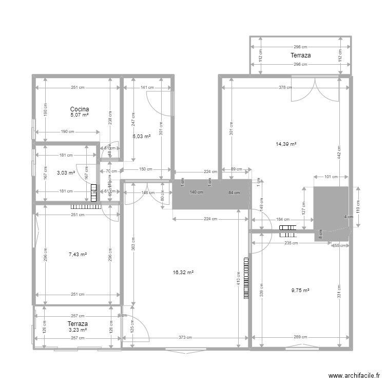 Casa Aitor 1. Plan de 9 pièces et 68 m2