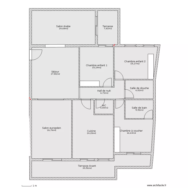 Appartement Mershane 5eme etage version 2. Plan de 
