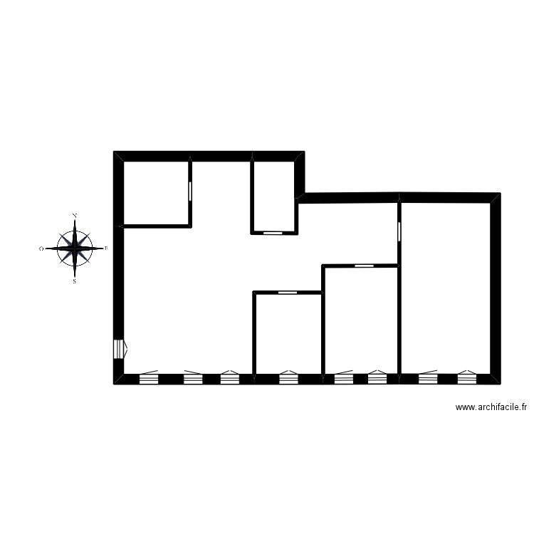 FSME23_205 FALSONE. Plan de 5 pièces et 24 m2