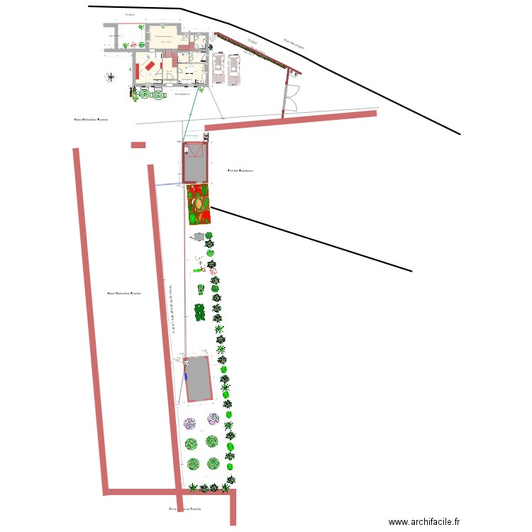 Plan technique de la propriété juillet 21 sans cotation. Plan de 9 pièces et 209 m2