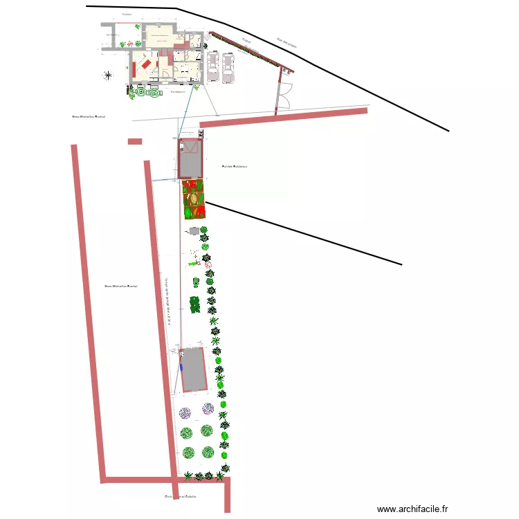 Plan technique de la propri&eacute;t&eacute; juillet 21 sans cotation. Plan de 
