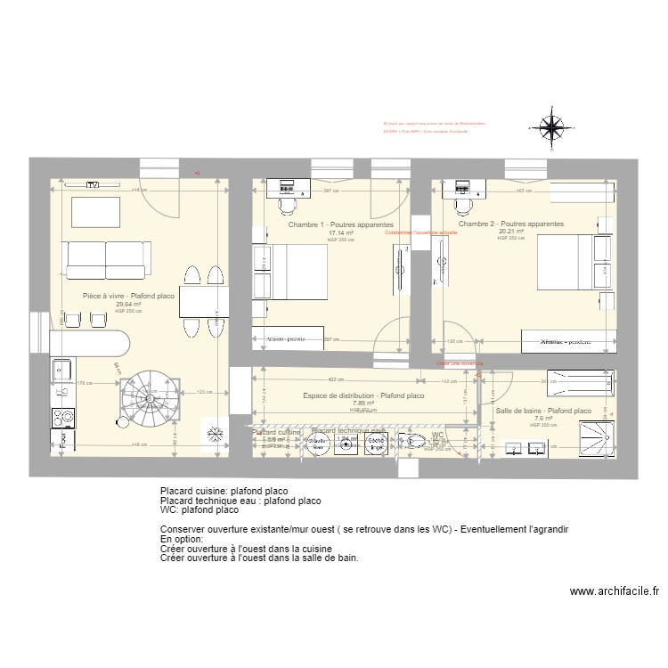 20201006 Maison de ferme RDC avec colimaçon. Plan de 0 pièce et 0 m2