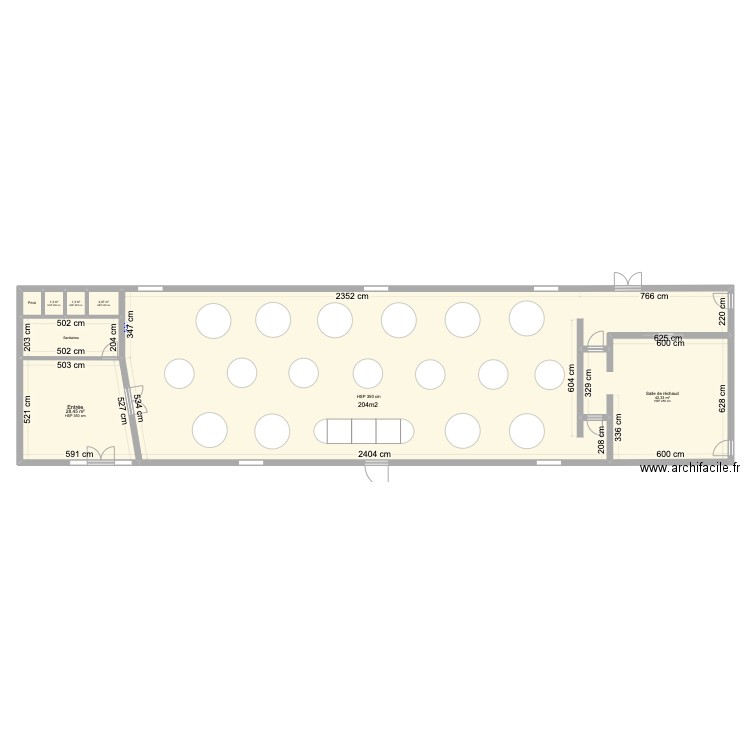 Plan table caugy. Plan de 8 pièces et 310 m2