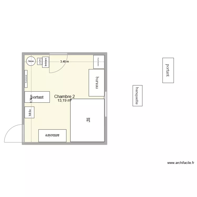 Première maison 1e étage. Plan de 1 et 13 m² Première maison 1e étage. Plan de 1 et 13 m²